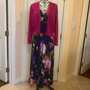 Ralph Lauren set flower dress with bolero size XL